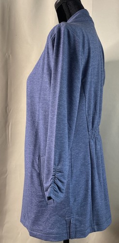 T By Talbots Blue Open Cardigan Activewear Jacket Long Sleeve Small Petite - Picture 5 of 7