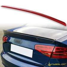 Fyralip Y22 Painted LY3M Red Trunk Lip Spoiler For Audi A4 B8.5 Sedan 12-15
