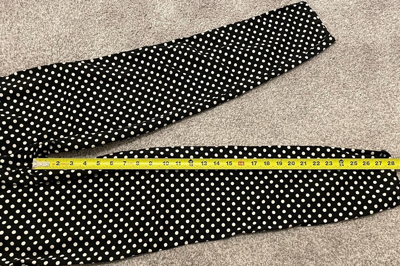 Jeans vintage Versace Jeans Couture donna taglia 26 x 28 nero a pois (C5)