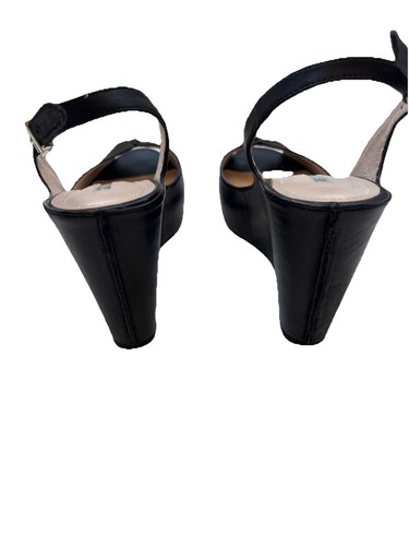 BCBGeneration Black Wedge Sandals Size 8 - Picture 5 of 5