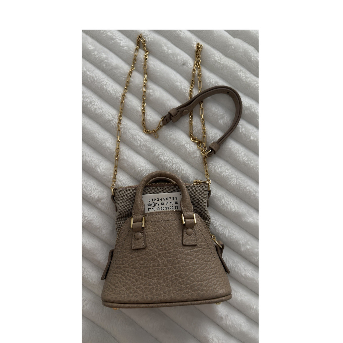 Maison Margiela 5AC Mini Beige Doctor Bag Chain Strap Top Handle 