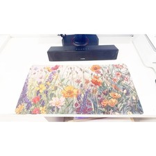 Vintage Floral Field Oversized Large Mouse Pad 23.6"x11.5" Anti-Slip Desk Decor