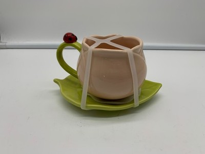 Celebrate Together Ceramic 8oz Flower Teacup & Saucer Set BB02B46035