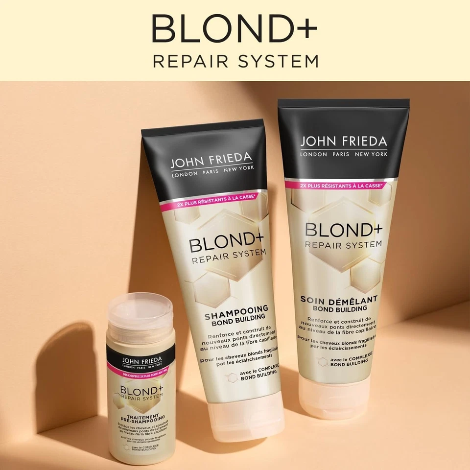 John Frieda Shampooing Blond+ Repair 250ml - Réparation Cheveux Blonds - Photo 3/4