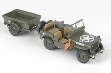 Motor City Classics 1/43 Jeep w/Trailer US Army