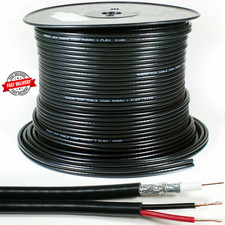 100m RG59 Shotgun Coaxial Cable CCTV Lead Security Camera Video & Power UK