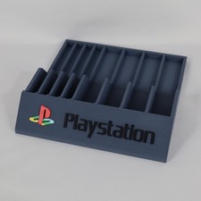 Sony PlayStation 1 / PS1 / PSX Game Storage Rack - Holds 8 Cases - 4 Slim/4 Wide