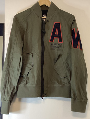 G-Star Raw Men's Small Military Green Utility Full Zip Cotton