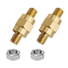 2 Pcs Side Post Battery Terminal Bolt 38-16 Brass Battery Side Post Extend...