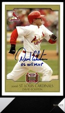 2006 St. Louis Cardinals Police David Eckstein Auto Signed IP Inaugural Season