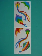Vintage 1999 Mrs. Grossman's Stickers KITES (2) Mods 2" x 3.25"