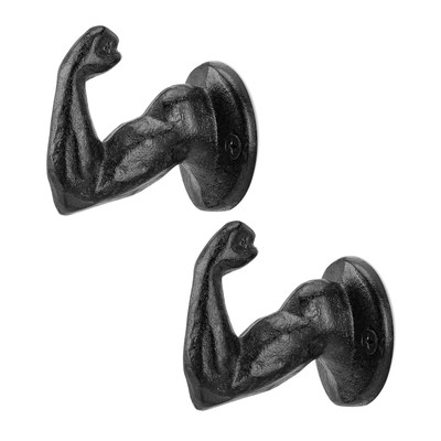 Rustic Cast Iron Coat Hooks, Wall Mounted Key Hook Holder, Farmhouse Decorati...