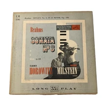 Brahms Sonata No. 3 10” Vladimir Horowitz Nathan Milstein RCA Victor