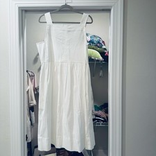 EVERLANE organic cotton white dress B4