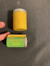 Kodak Vintage Metal Film Canister With Old Roll Of Vintage Film. Great Condition