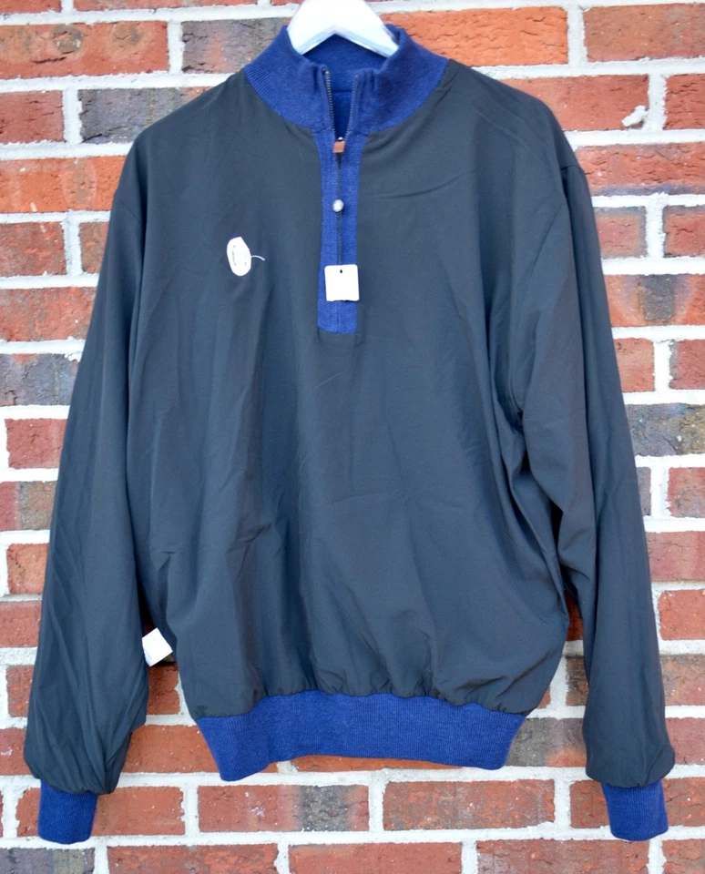 Turtleson Men's Medium Lined 100% Extra Fine Merino Wool 1/4 Zip Pullover Blue - Image 4 of 4