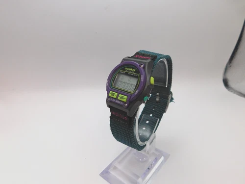 Timex Ironman Triathlon 1993 A8 Vintage Purple/Green/Gray Womens Digital Watch