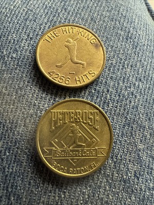  RARE *PETE ROSE  Ballpark Cafe Boca Raton Florida The Hit King 4256 Hits Coin