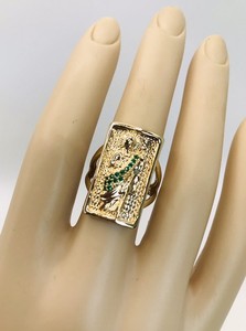 Authentic 14k Gold Plated Saint Jude Ring Oro Laminado Sz 7 San Judas Juditas Tadeo Anillo