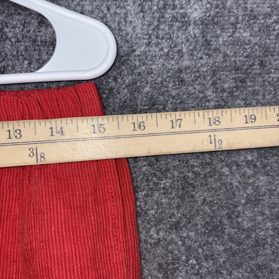 FLAX Floods Pants Womens Size M Red Striped  Linen Artsy Boho - Image 4 of 4