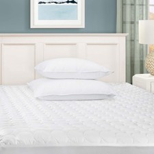 Microfiber Quilted Mattress Pad, Washable Soft Down Alternative Mattress Cove...