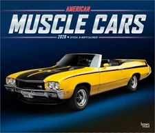 American Muscle Cars OFFICIAL | 2026 14x24" Deluxe Wall Calendar | Plastic-Free