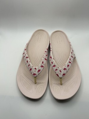Crocs Kadee II Women s Flip Flop  FLamingo /Pink Beach/Pool Sandal Size 7  