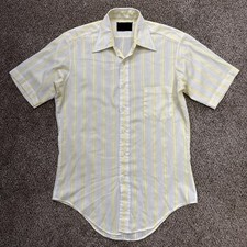 Vintage Sears The Men's Store Golden Comfort Stretch Shirt 15.5 Button Front