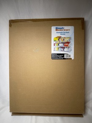 BRAND NEW 36 Can SimpleHouseware CO-001-1 Stackable Can Rack Organizer - Chrome