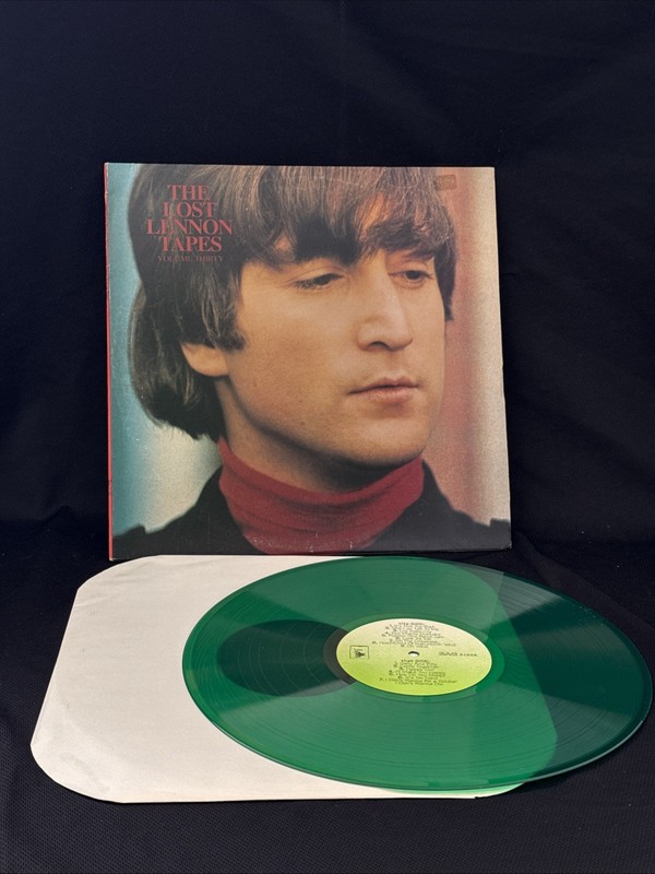rare JOHN LENNON: the lost lennon tapes, vol. 30 green vinyl LP BAG 12" 33 RPM