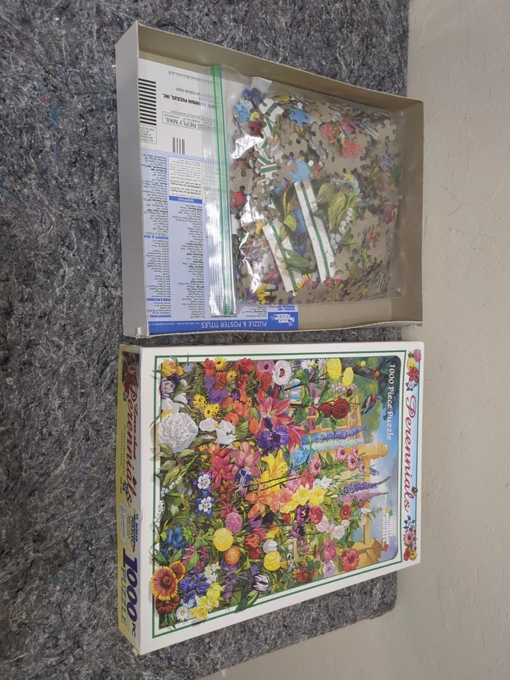 White Mountain «Многолетники» 1000 шт. головоломка 2007 цветочные цветы - Изображение 2 из 4