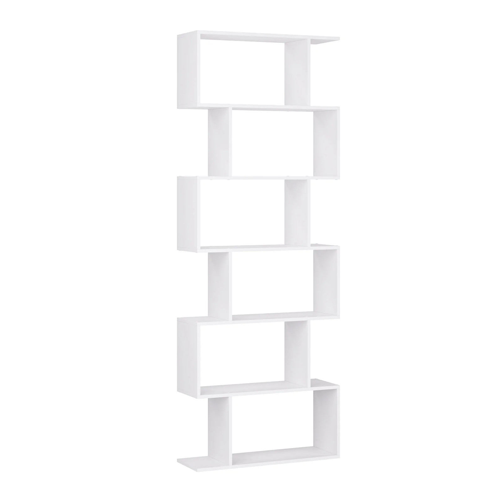 Homfa 010 Geometric Bookcase Wooden Wood S Shape Storage Display Unit Bookcase