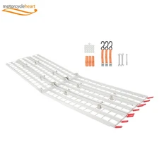 1500lb Motorcycle 3-Piece Ramp Aluminum 10' Folding Arched Folding Loading Ramp