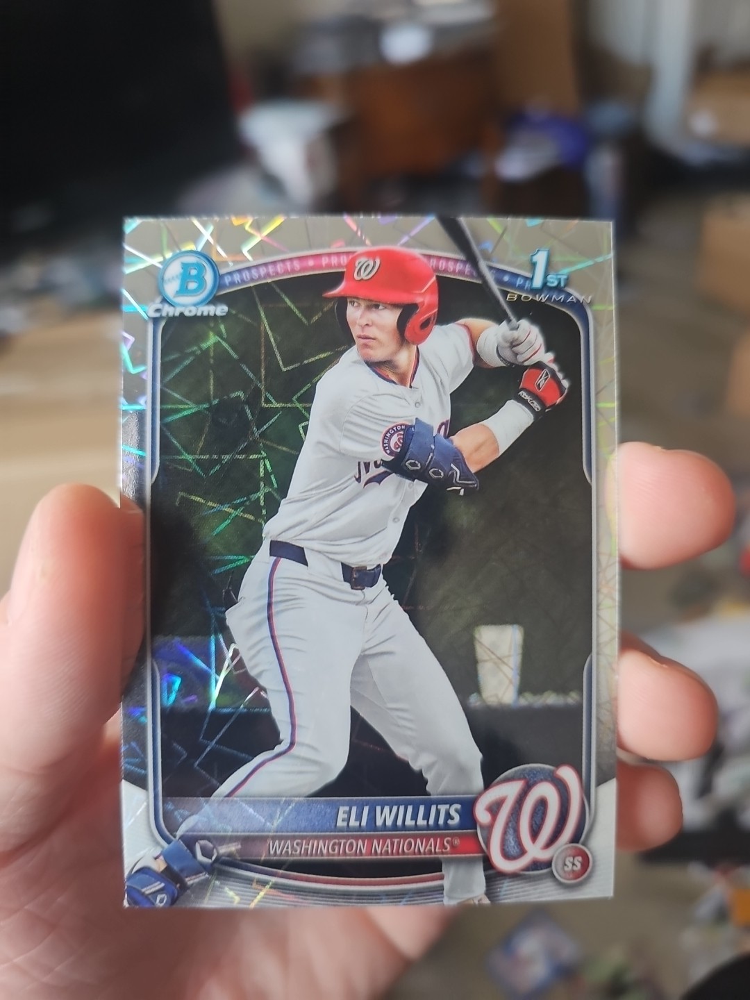 2025 Bowman Chrome Draft Laser Lazer Refractor #BDC-1 Eli Willits
