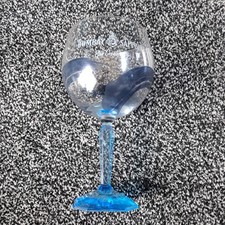 Bombay Sapphire Gin Balloon Glass 500ml Blue Stem 21.5cm - VGC