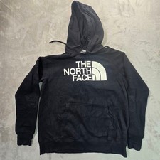 The North Face Womens Black Logo Pullover Hoodie Sweatshirt Medium A4M4M