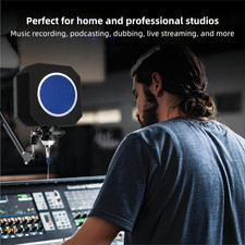 Microphone Isolation Shield Mic Wind Shield Ball Cover Pop Filter Reducing Noise