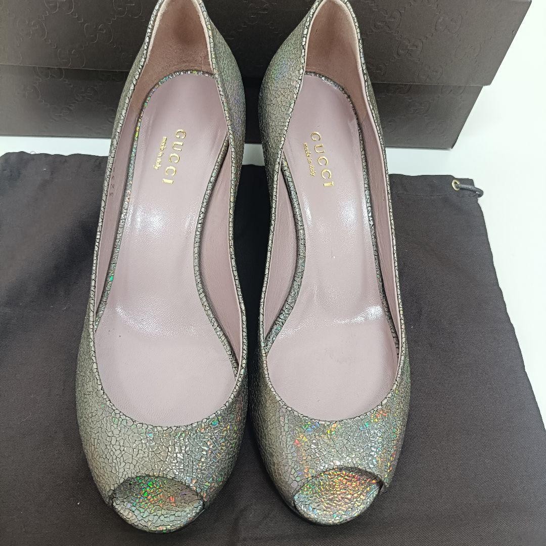 Authentic GUCCI Heel Leather Pumps Multicolor EU 35 135183K