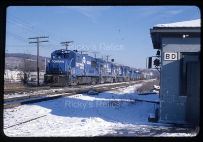 Original Slide CR #2637 GE U25B Conrail Binghamton NY BD Freight 1979 ...