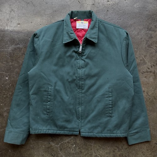 True VTG 50s / 60s JC Penney Big Mac Green Zip Up Fleece Lined Work Jacket Large