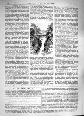Original alter antiker Druck 1888 Fluss Schottland Brücke Bäume 19.