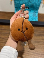 Jellycat Amuseables Coffee Bean Bag Charm   Plush Keychain Holiday Xmas Gift NWT