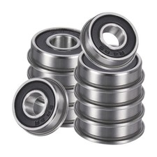 10Pcs FR4-2RS Flanged Ball Bearings, 1/4"x5/8"x10/51" Deep Groove Bearing