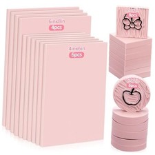 Innconee 24 Pcs Rubber Stamp Carving Blocks Pink Rubber Carving Blocks Round