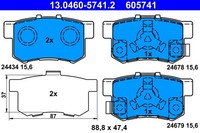 Bremsbelagsatz FÜR Honda Accord Viii (Cu) - ATE 13.0460-5741.2