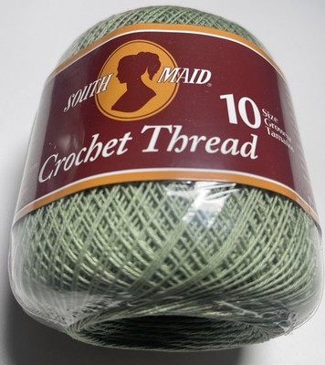 SOUTH MAID CROCHET THREAD # 10. 1Ball. FROSTY GREEN. I Combine Ship.read Det