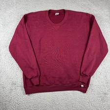 Vintage Russell Athletic Sweatshirt Mens Large Maroon Crewneck Pullover USA 90s