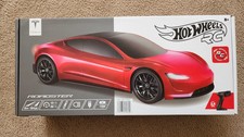 Hot Wheels RC Tesla Roadster Remote Control Car in RED - New/Sealed in Box