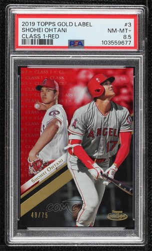 2019 Topps Gold Label Class 1 Red 49/75 Shohei Ohtani #3 PSA 8.5 g7g