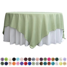 90" x 90" Premium Polyester Square Tablecloth Wedding Party Events Decorations